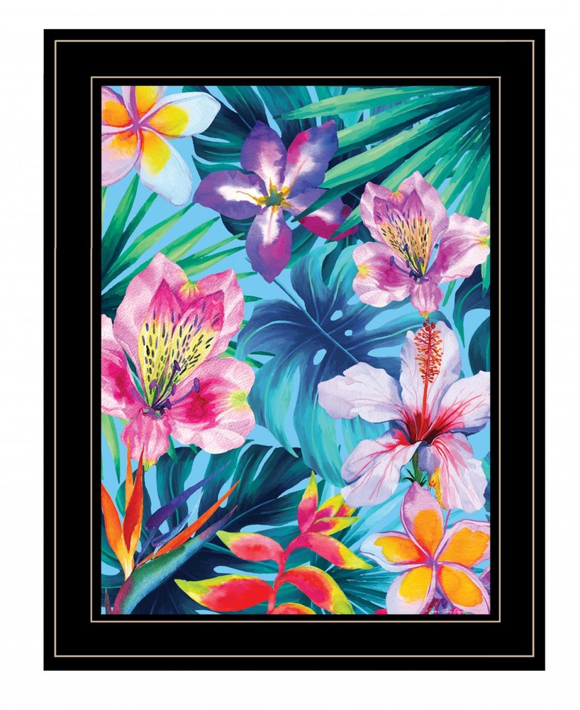 Tropical Flowers 2 White Framed Print Wall Art HomeRoots