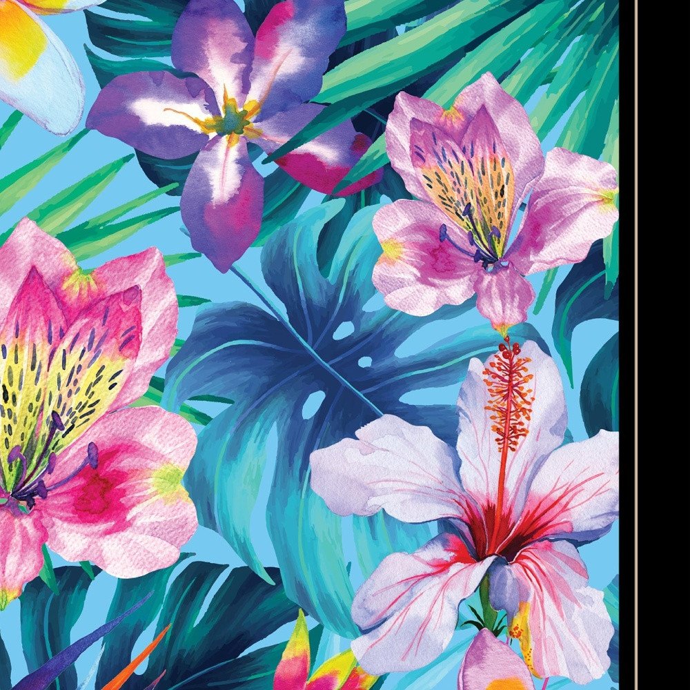 Tropical Flowers 2 White Framed Print Wall Art — view 7