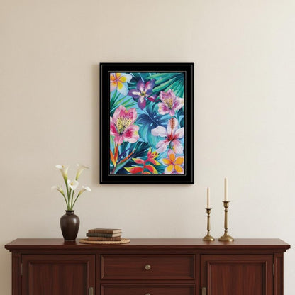 Tropical Flowers 2 White Framed Print Wall Art HomeRoots