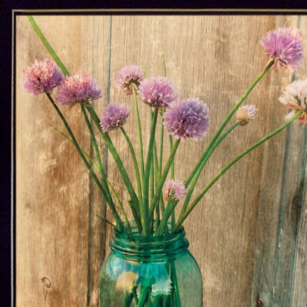 Set Of Two Country Sunflowers and Chives 1 White Framed Print Wall Art — view 6