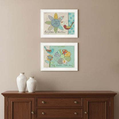 Set Of Two Kindness 1 White Framed Print Wall Art HomeRoots