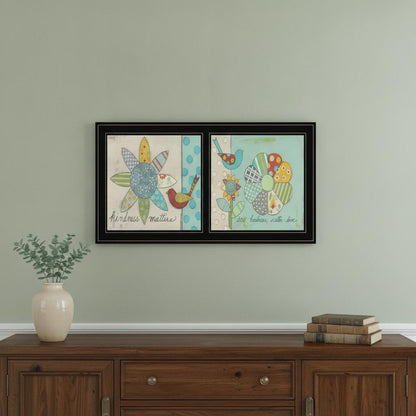 Set Of Two Kindness 2 Black Framed Print Wall Art HomeRoots