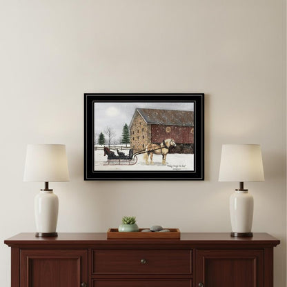Set Of Two Sleigh Bells Ringing White Framed Print Wall Art HomeRoots