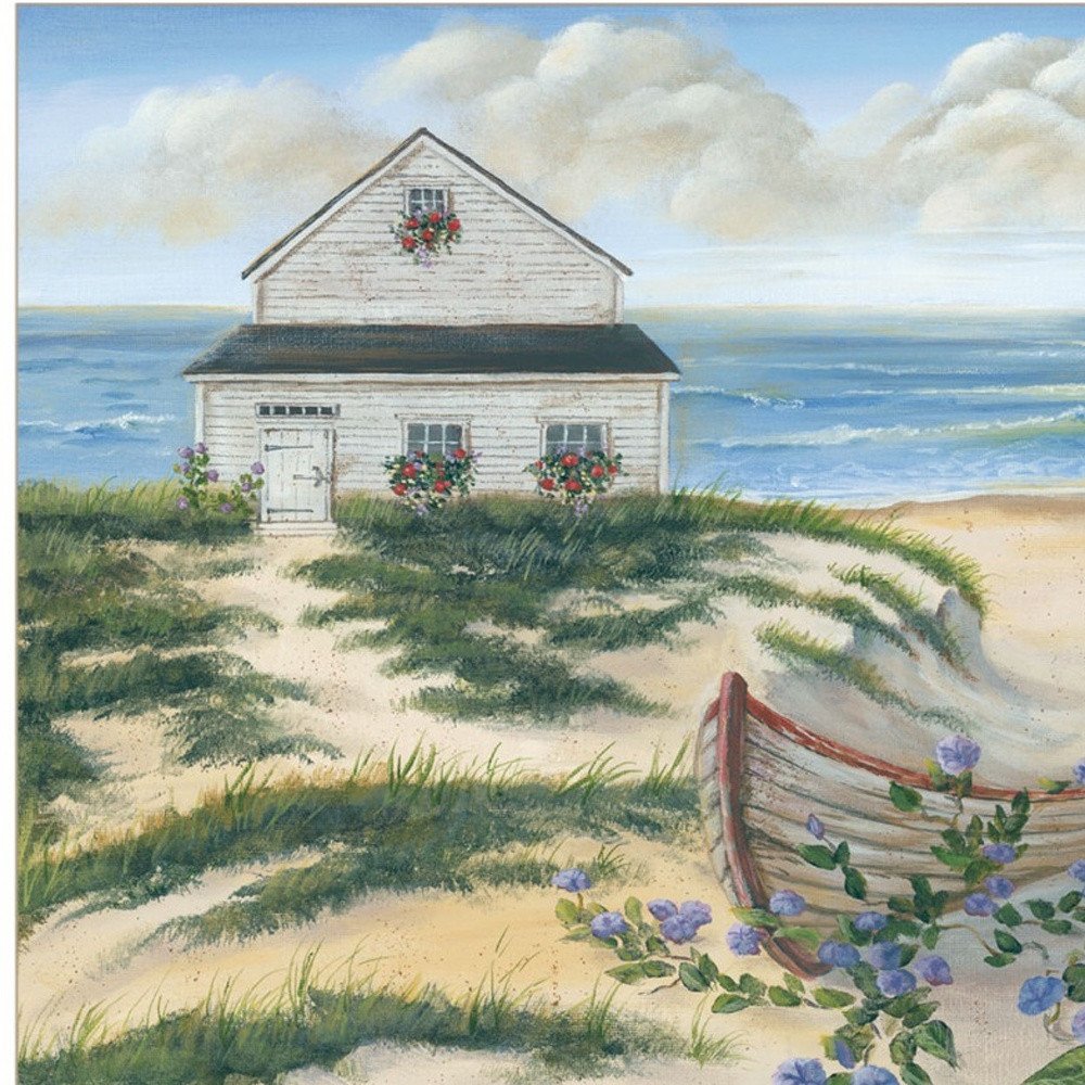 Set Of Two Sand Castle and Footprints 3 White Framed Print Wall Art HomeRoots