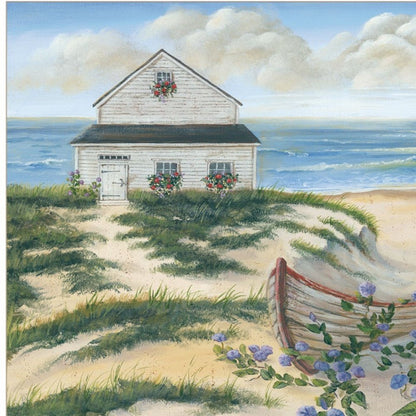 Set Of Two Sand Castle and Footprints 3 White Framed Print Wall Art HomeRoots