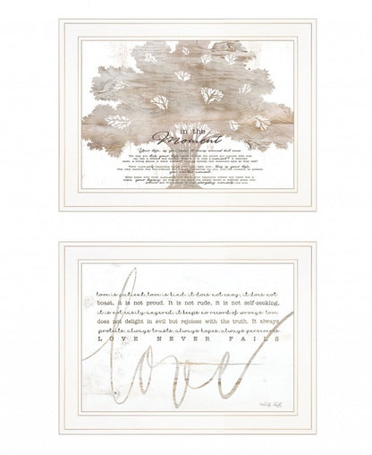 Set Of Two Love In the Moment White Framed Print Wall Art HomeRoots
