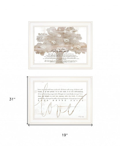 Set Of Two Love In the Moment White Framed Print Wall Art HomeRoots