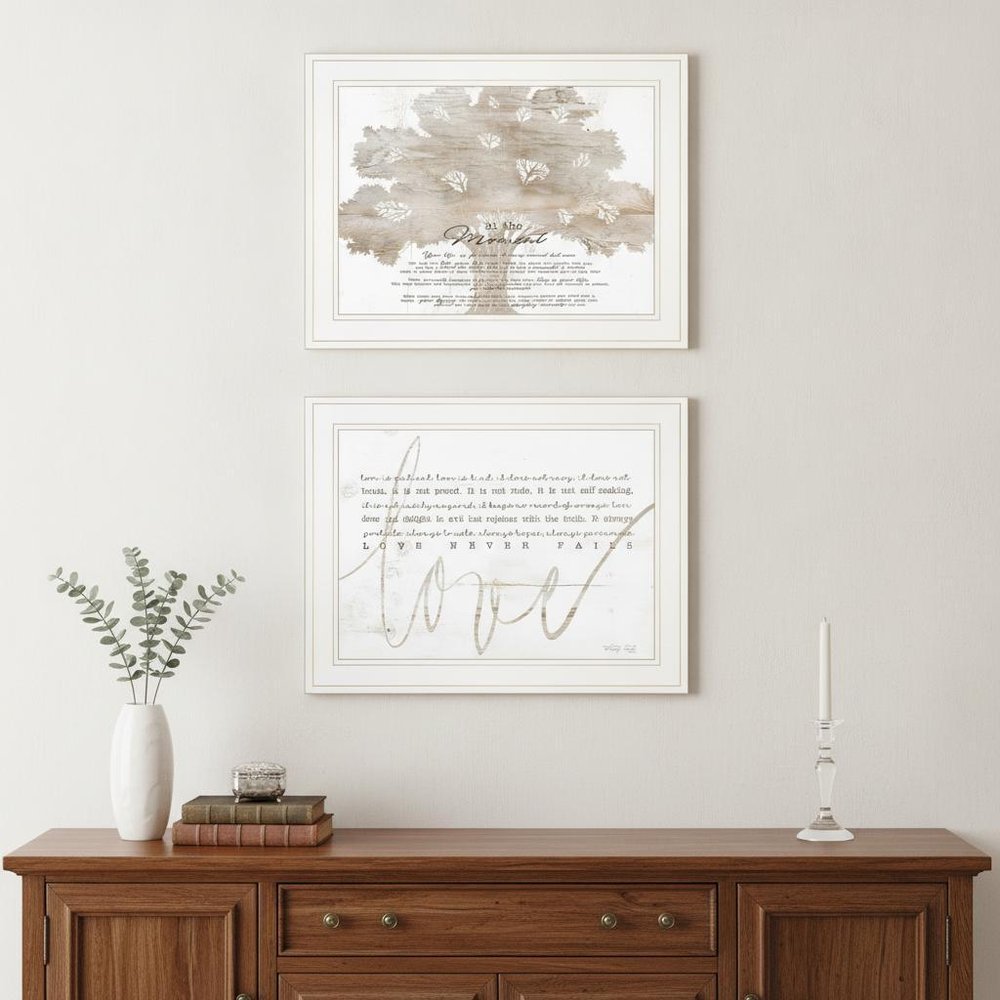 Set Of Two Love In the Moment White Framed Print Wall Art HomeRoots