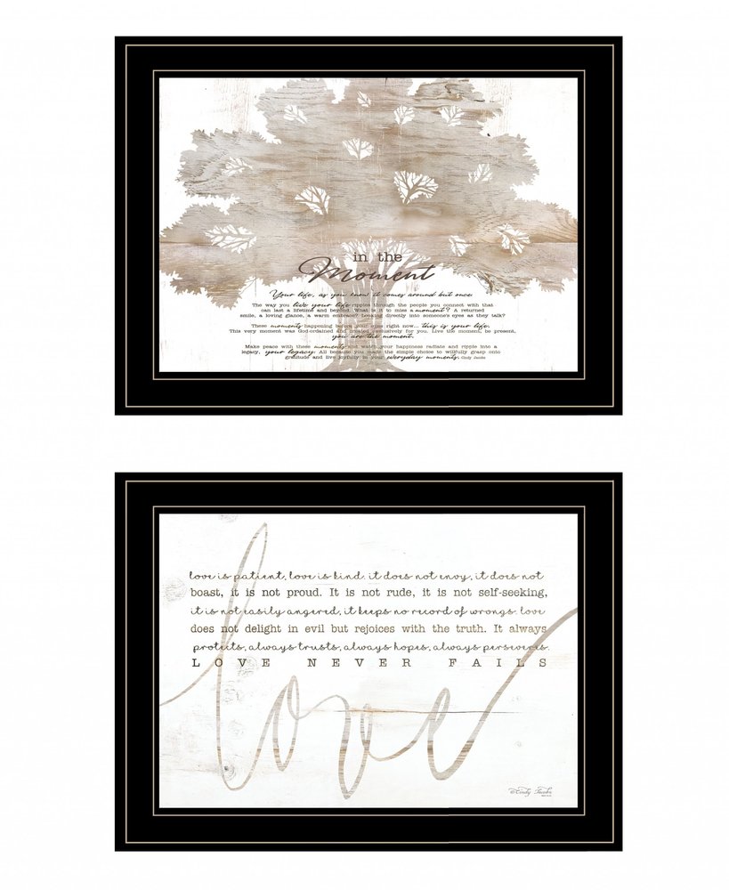 Set Of Two Love In the Moment White Framed Print Wall Art — view 5