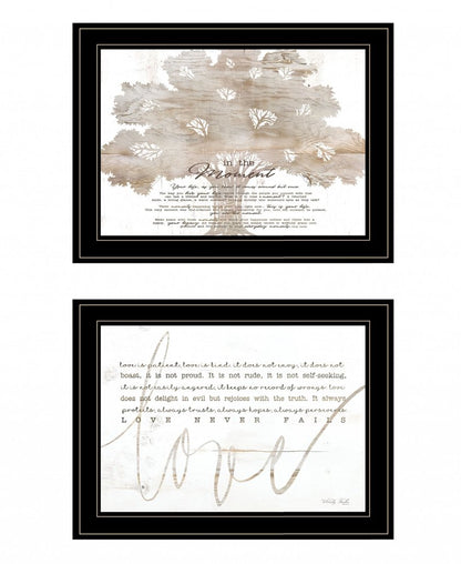 Set Of Two Love In the Moment White Framed Print Wall Art HomeRoots