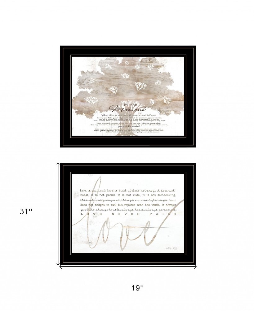 Set Of Two Love In the Moment White Framed Print Wall Art — view 7