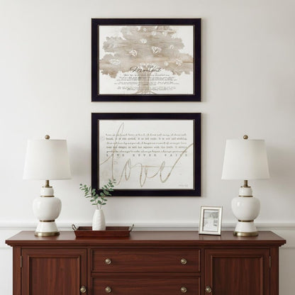 Set Of Two Love or In the Moment 2 Black Framed Print Wall Art HomeRoots