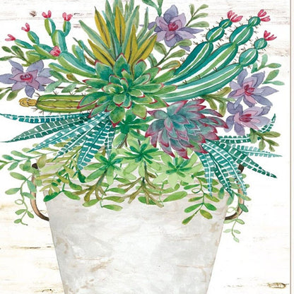 Set Of Two Succulents Dream and Believe White Framed Print Wall Art HomeRoots