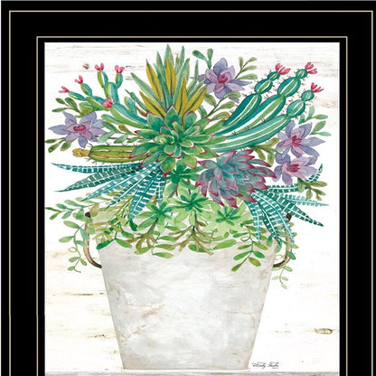 Set Of Two Succulents Dream and Believe Black Framed Print Wall Art HomeRoots