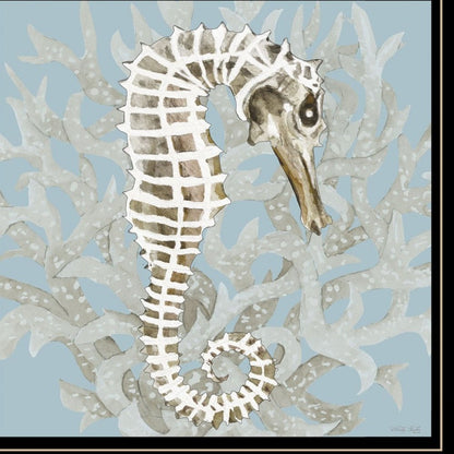 Set Of Two Coral Seahorse 1 Black Framed Print Wall Art HomeRoots