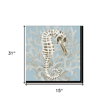 Set Of Two Coral Seahorse 1 Black Framed Print Wall Art HomeRoots
