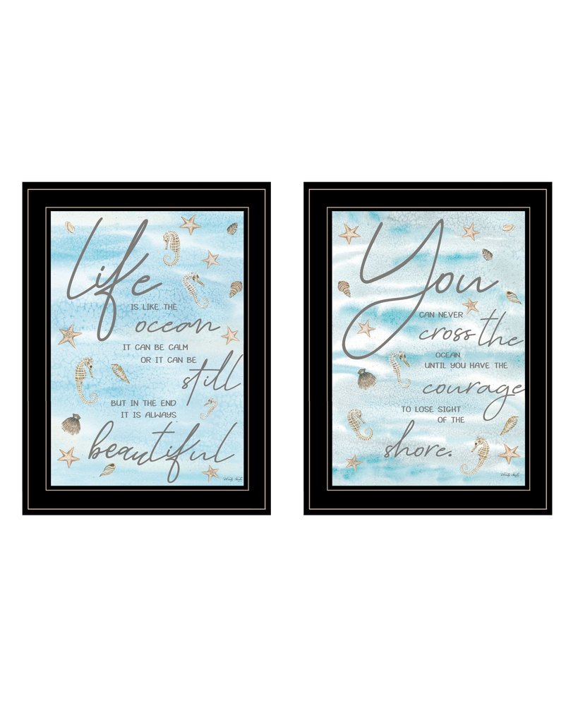 Set Of Two Life Is Black Framed Print Wall Art HomeRoots