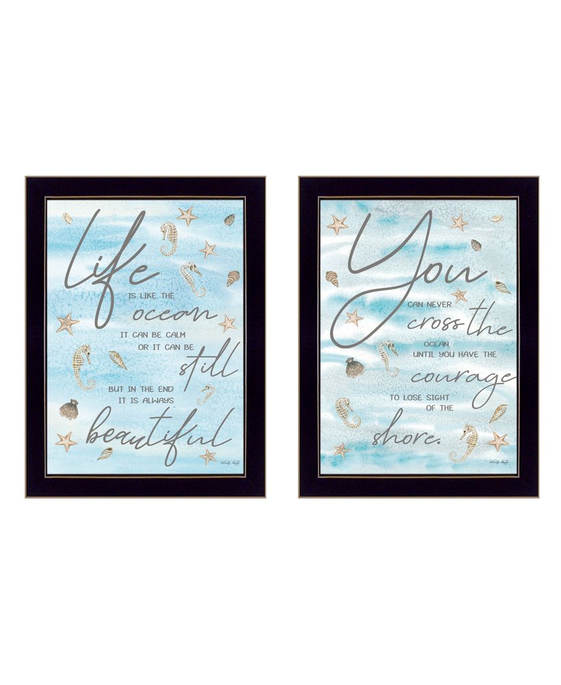 Set Of Two Life Is White Framed Print Wall Art HomeRoots
