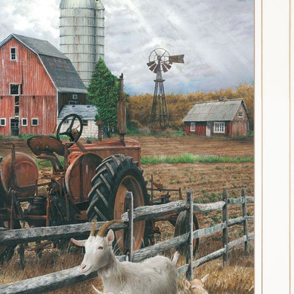 Set Of Two Farm Life White Framed Print Wall Art HomeRoots