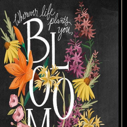 Set Of Two Love and Bloom Black Framed Print Wall Art HomeRoots