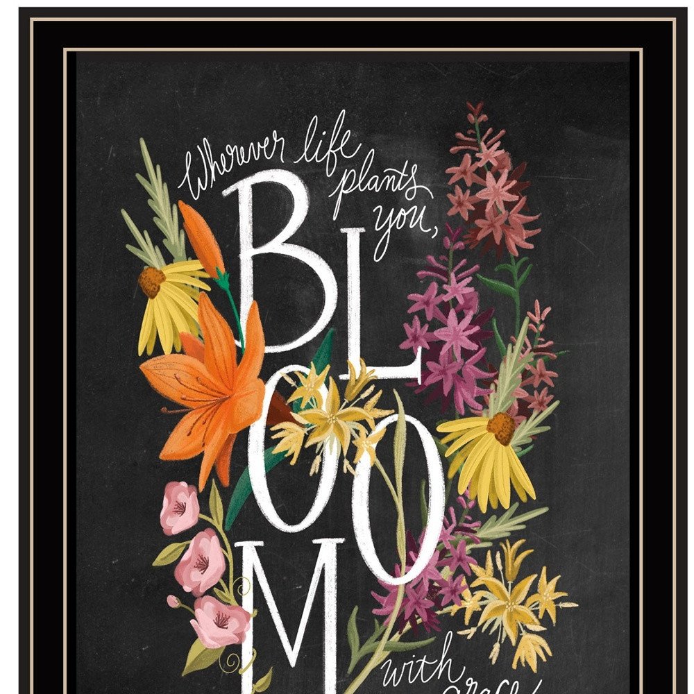 Set Of Two Love Grows Here Black Framed Print Wall Art HomeRoots