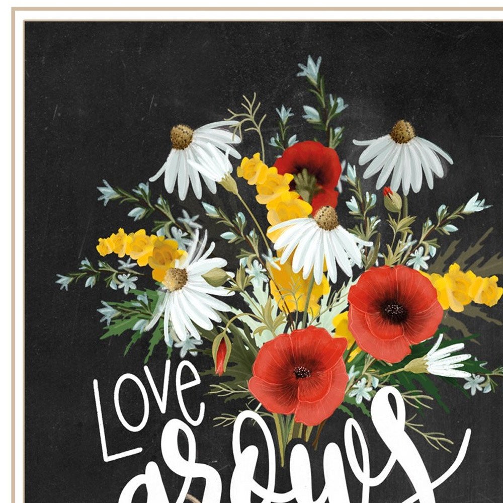 Set Of Two Love Grows Here White Framed Print Wall Art — view 2