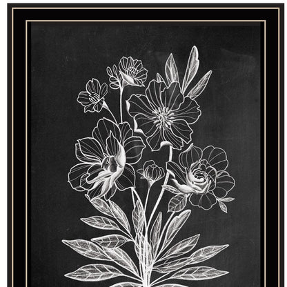 Set Of Two Vintage Chalkboard Blooms White Framed Print Wall Art HomeRoots