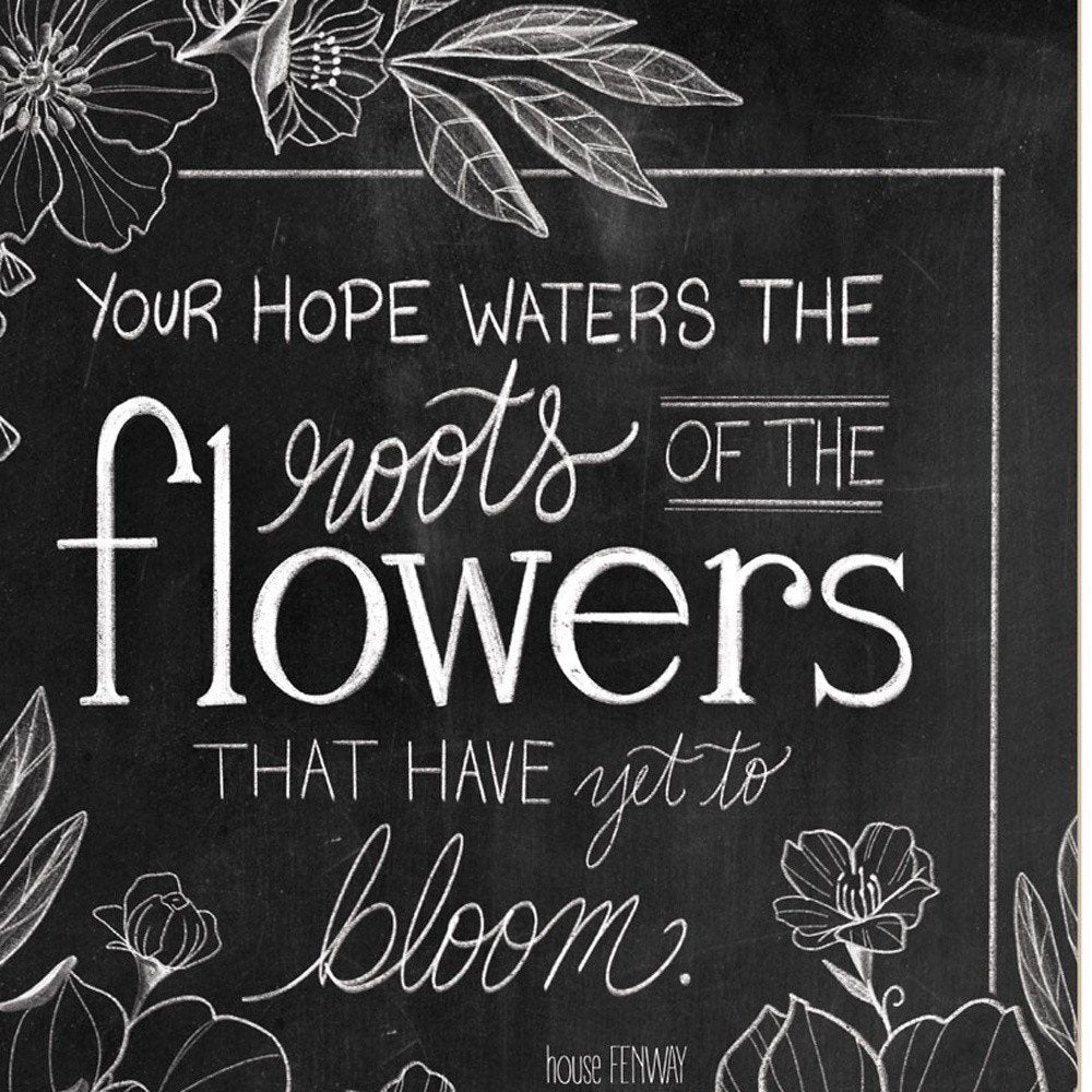 Set Of Two Vintage Chalkboard Blooms White Framed Print Wall Art — view 3
