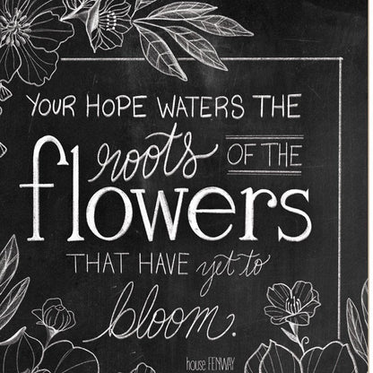Set Of Two Vintage Chalkboard Blooms White Framed Print Wall Art HomeRoots