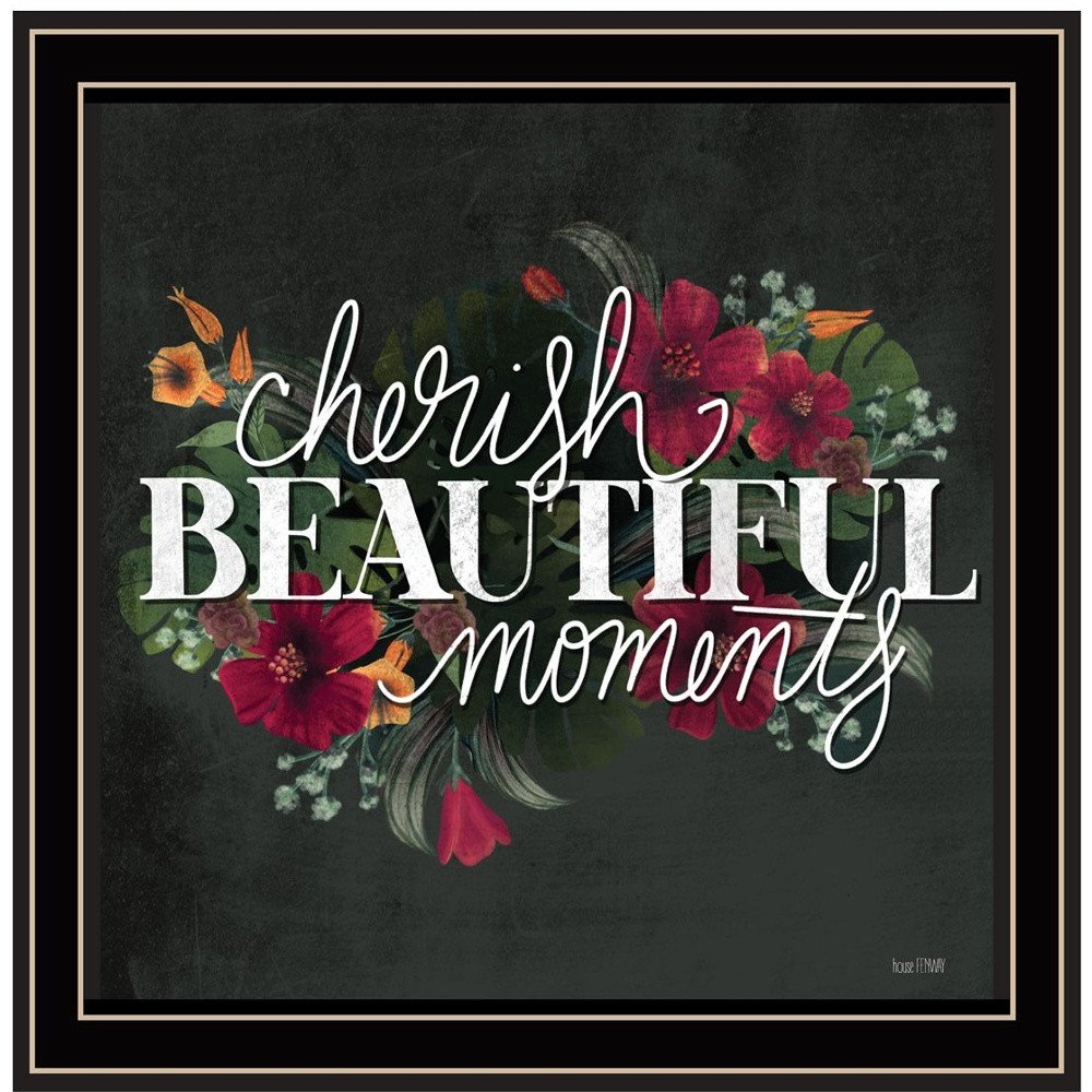 Set Of Two Cherish and Have Faith 2 Black Framed Print Wall Art — view 3