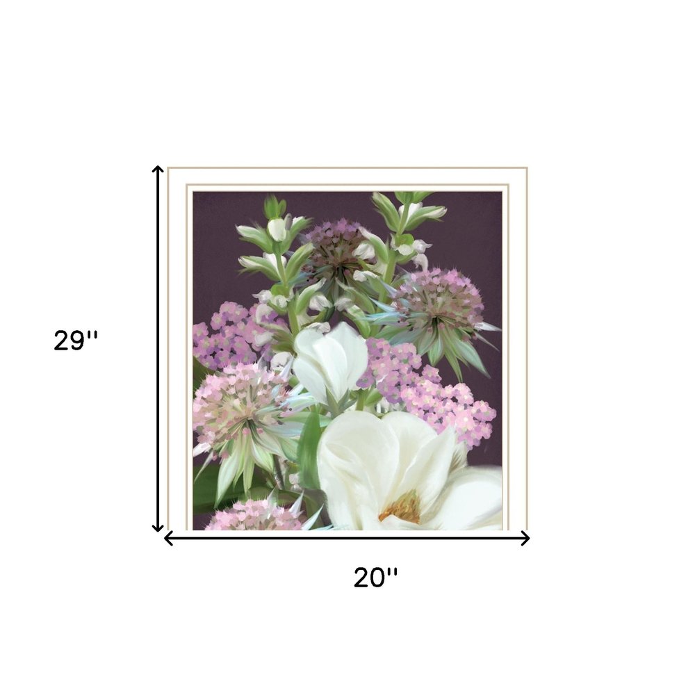 Set Of Two Lilac and Wild Plum Bouquet Black Framed Print Wall Art — view 7