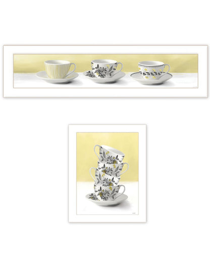 Set Of Two Teacups White Framed Print Kitchen Wall Art HomeRoots