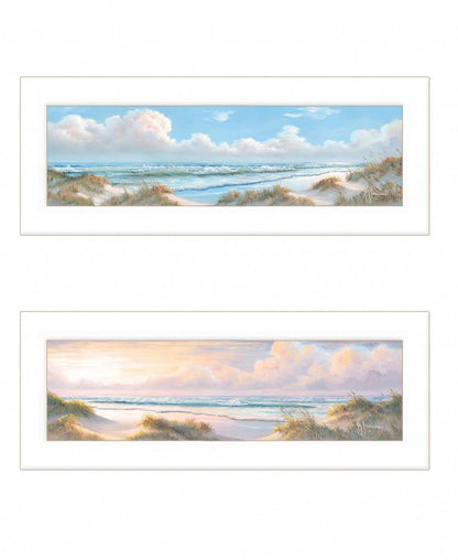 Set Of Two The Seascape 2 White Framed Print Wall Art HomeRoots