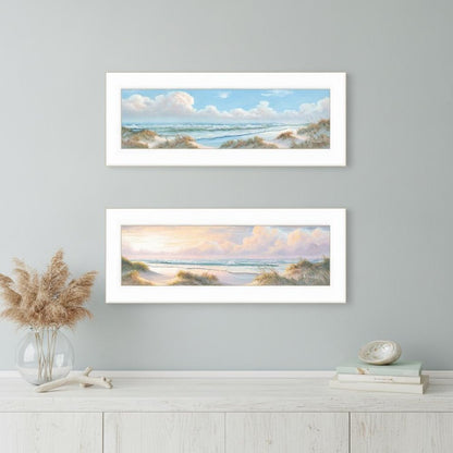Set Of Two The Seascape 2 White Framed Print Wall Art HomeRoots