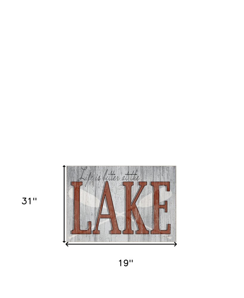 Set Of Two Lake Life is Better 1 White Framed Print Wall Art — view 3