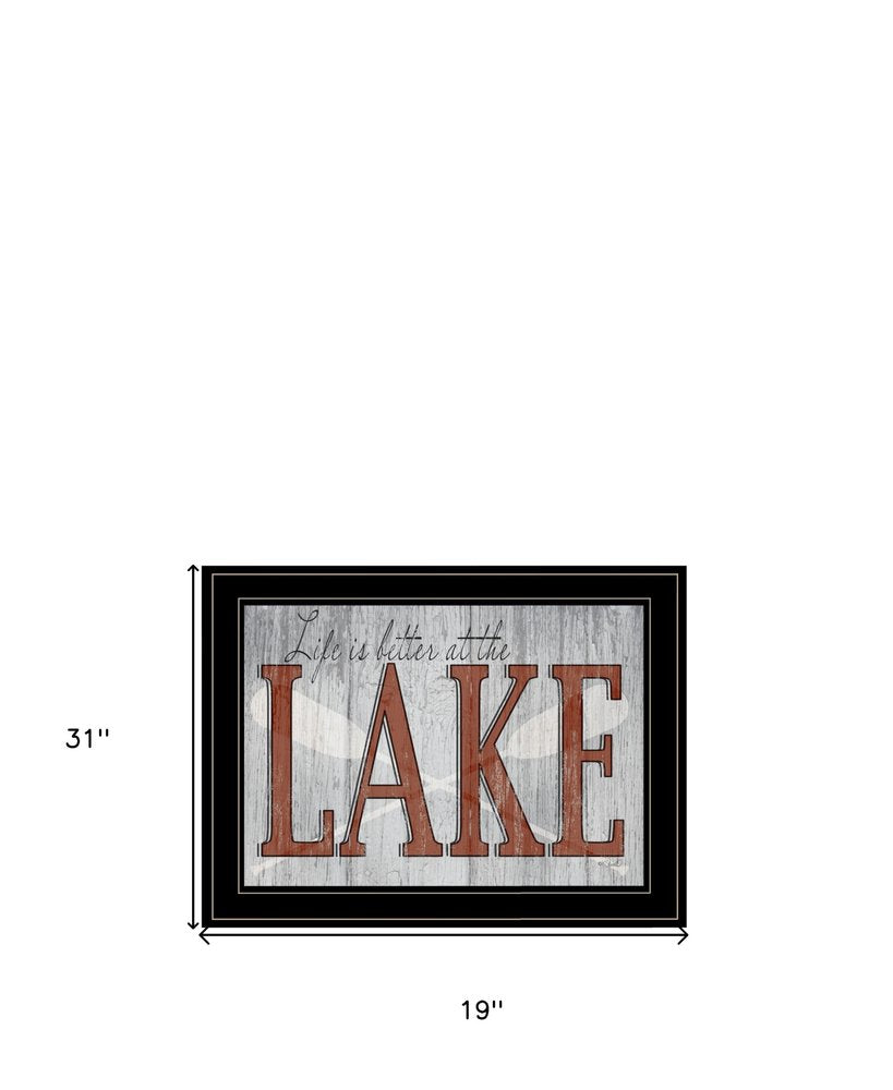 Set Of Two Lake Life is Better 2 Black Framed Print Wall Art HomeRoots