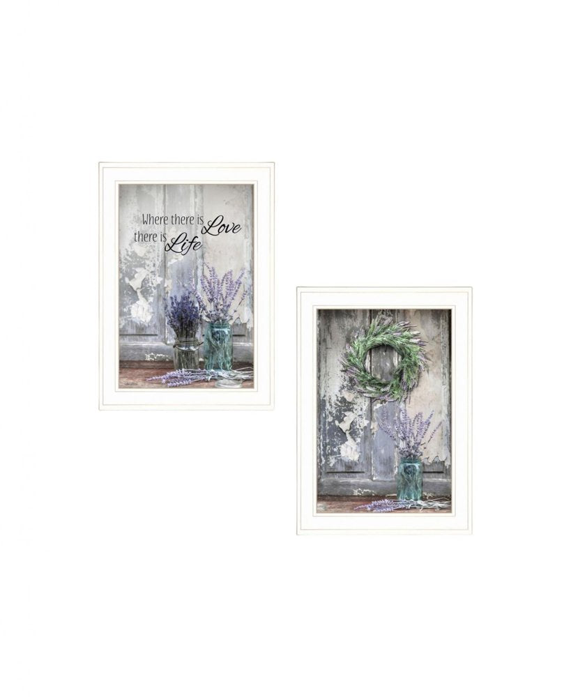 Set Of Two Love and Memories White Framed Wall Art — view 2
