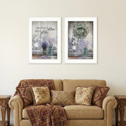 Set Of Two Love and Memories White Framed Wall Art HomeRoots