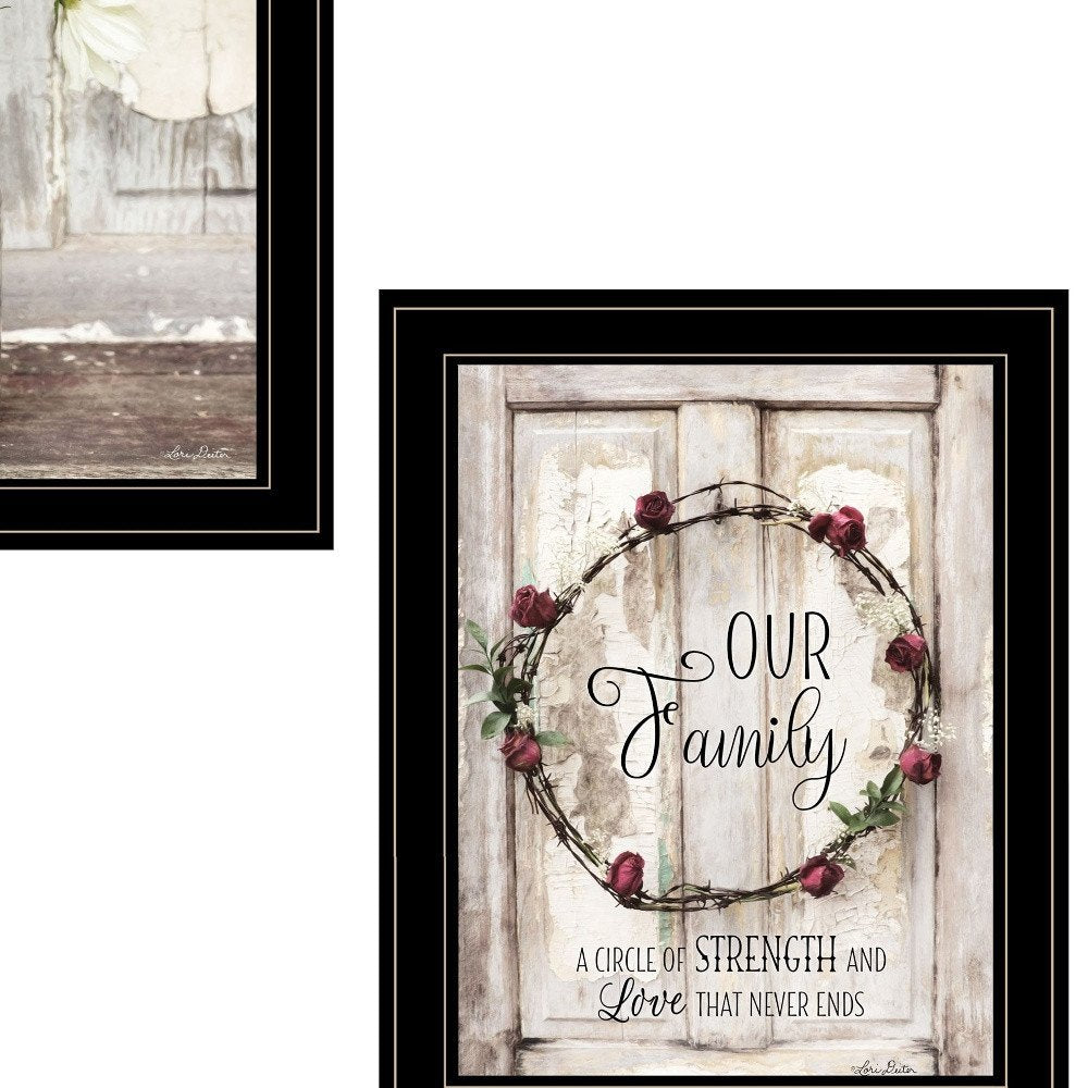 Set Of Two Our Family Blossoms 1 White Framed Print Wall Art HomeRoots