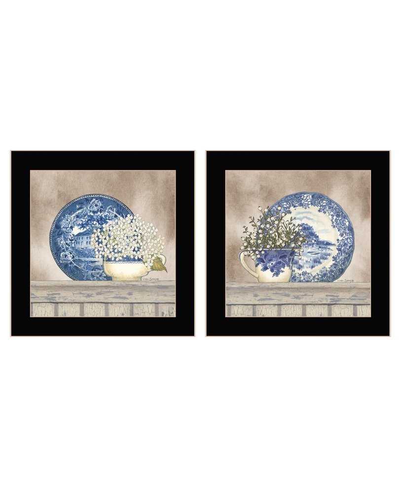Set Of Two The Farmhouse Blues Black Framed Print Wall Art HomeRoots