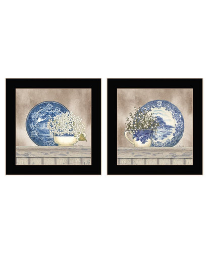 Set Of Two The Farmhouse Blues Black Framed Print Wall Art HomeRoots
