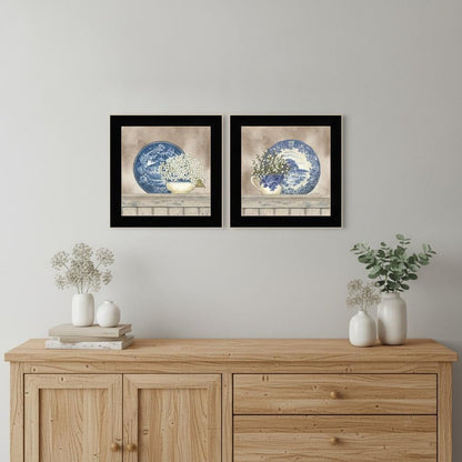 Set Of Two The Farmhouse Blues Black Framed Print Wall Art HomeRoots