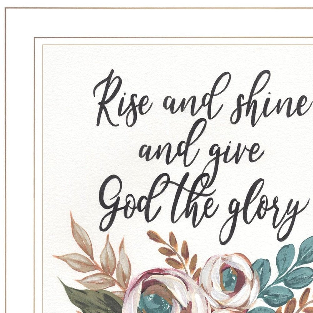 Set Of Three Rise and Shine White Framed Print Kitchen Wall Art — view 3