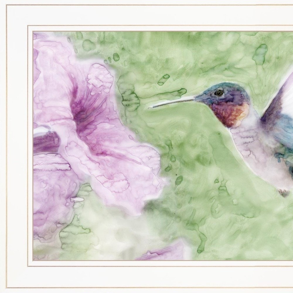 Set Of Two Humming Bird 1 and 2 White Framed Print Wall Art HomeRoots