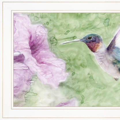Set Of Two Humming Bird 1 and 2 White Framed Print Wall Art HomeRoots