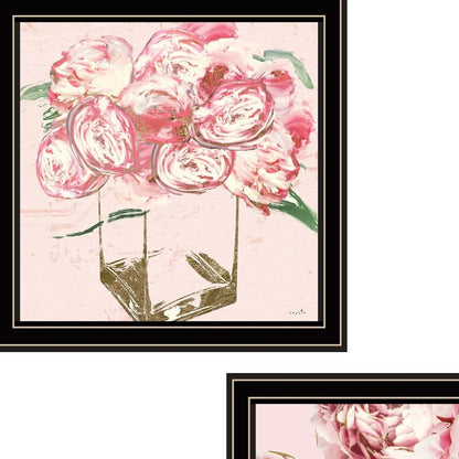 Set Of Two The Peonies 1 Black Framed Print Wall Art HomeRoots