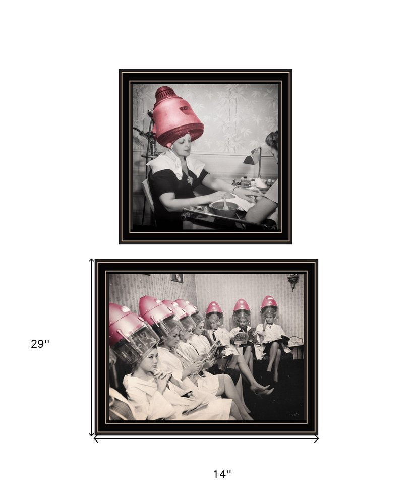 Set Of Two The Salon Black Framed Print Wall Art — view 5