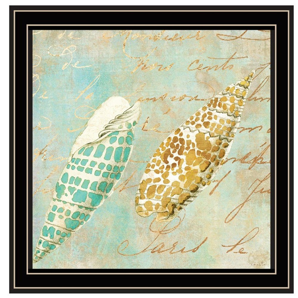 Set Of Four Ocean 1 Black Framed Print Wall Art — view 3