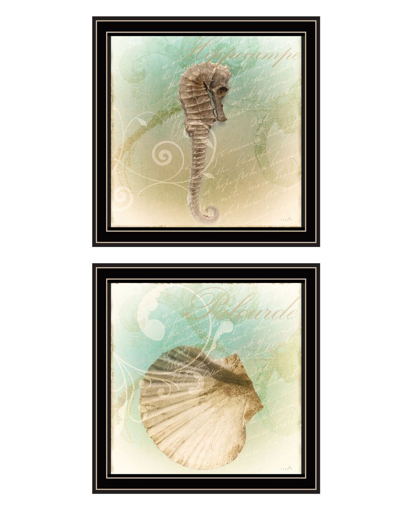 Set Of Two The Sea III and Sea IV 1 Black Framed Print Wall Art HomeRoots