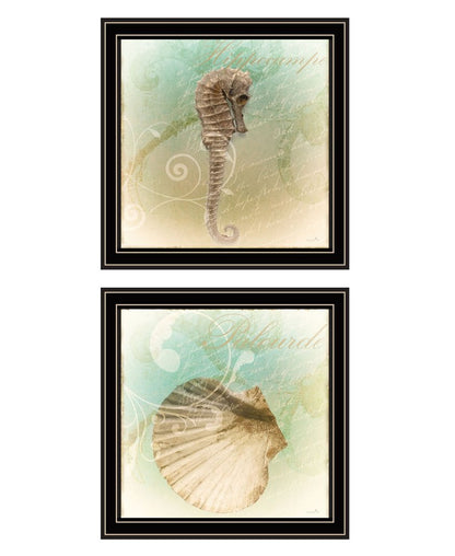Set Of Two The Sea III and Sea IV 1 Black Framed Print Wall Art HomeRoots